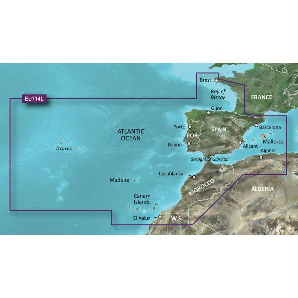 Garmin BlueChart&reg; g2 HD - HXEU714L - Iberian Peninsula Azores & Canaries - microSD&trade;-SD&trade;