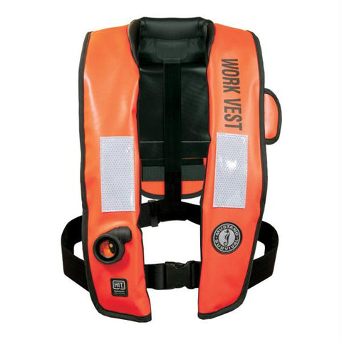 Mustang Inflatable Work Vest w-HIT Orange