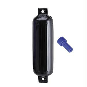 Polyform G-3 Twin Eye Fender 5.5&quot; x 19&quot; - Black w-Air Adapter