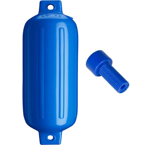 Polyform G-5 Twin Eye Fender 8.8&quot; x 26.8&quot; - Blue w-Air Adapter