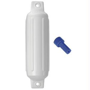 Polyform G-5 Twin Eye Fender 8.8&quot; x 26.8&quot; - White w-Air Adapter