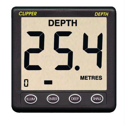 Clipper Depth Instrument w-Thru Hull Transducer & Cover