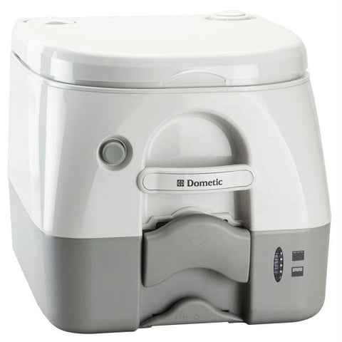 Dometic - 974 Portable Toilet 2.6 Gallon - Grey w-Brackets