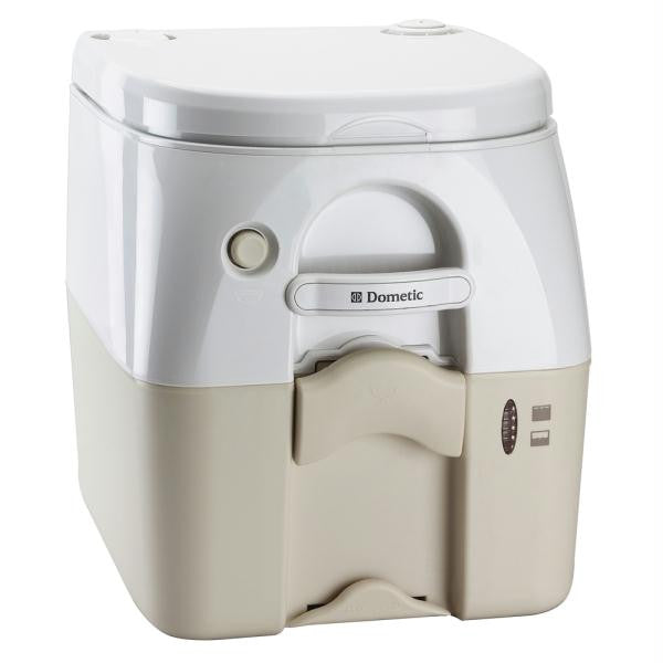 Dometic - SeaLand 975MSD Portable Toilet 5.0 Gallon - Tan w- Brackets