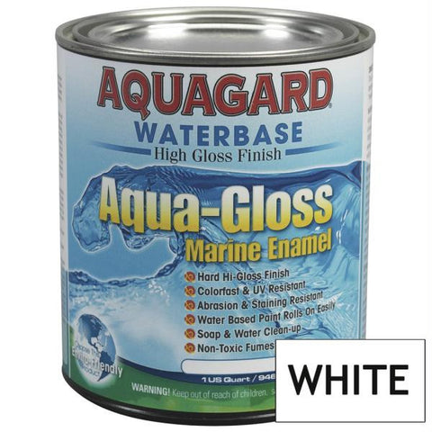 Aquagard Aqua Gloss Waterbased Enamel - 1Qt - White
