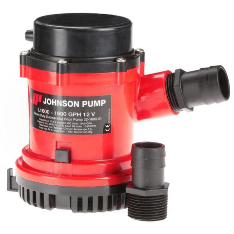 Johnson Pump 1600 GPH Bilge Pump 1-1-8&quot; Hose 12V