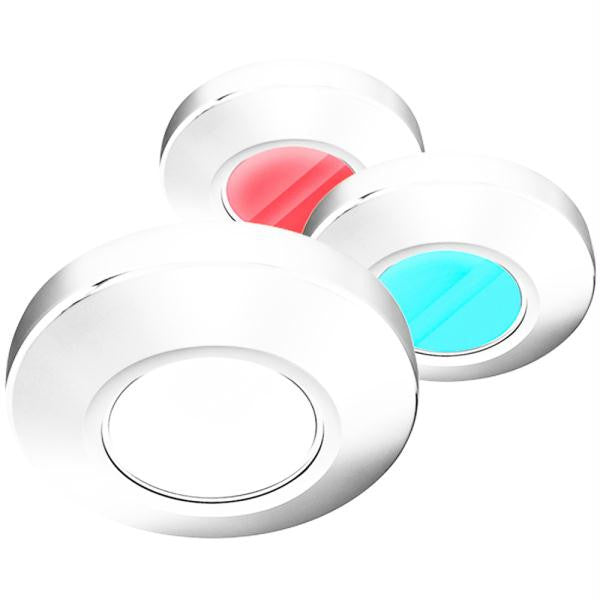 i2Systems Profile P1120 Tri-Light Surface Light - Red, White & Blue - White Finish