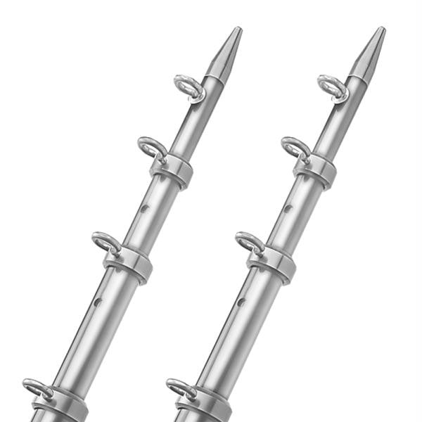 TACO 15' Telescopic Outrigger Poles HD 1-&#189;&quot; - Silver-Silver