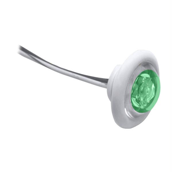 Innovative Lighting LED Bulkhead-Livewell Light &quot;The Shortie&quot; Green LED w- White Grommet