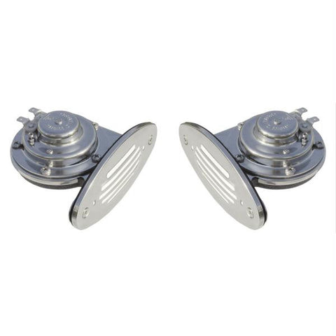 Ongaro Mini Dual Drop-In Horn w-SS Grills High & Low Pitch