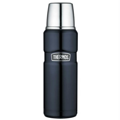 Thermos Stainless King&trade; Vacuum Insulated Beverage Bottle - 16 oz. - Stainless Steel-Midnight Blue