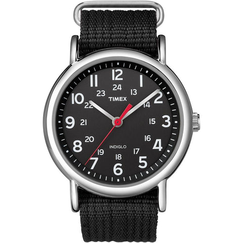 Timex Weekender Slip-Thru Watch - Black-Black
