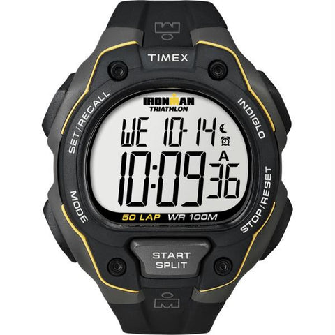 Timex Ironman 50 Lap Watch - Black-Yellow
