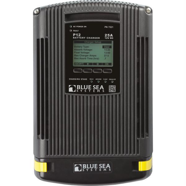 Blue Sea 7521 P-12 Battery Charger 25Amp Three Bank 12VDC