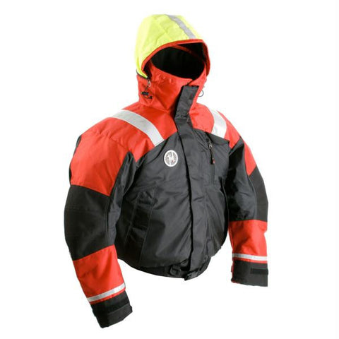 First Watch AB-1100 Flotation Bomber Jacket - Red-Black - Small