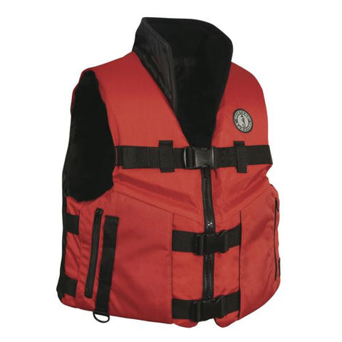 Mustang Accel 100 Fishing Vest - Red-Black - Small