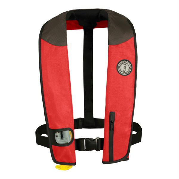 Mustang Deluxe Adult Inflatable - Automatic - Universal - Red-Black-Carbon
