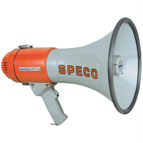 Speco ER370 Deluxe Megaphone w-Siren - Red-Grey - 16W