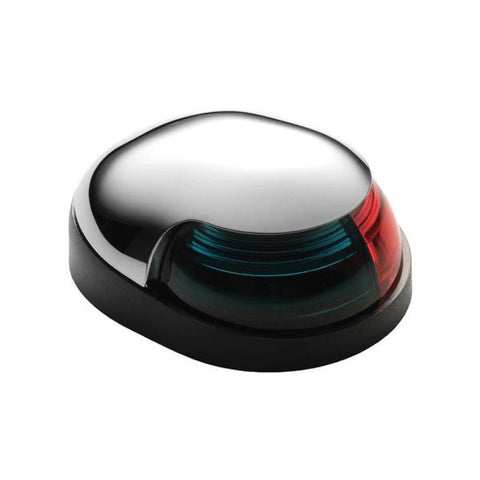 Attwood Quasar&#153; 2-Mile Deck Mount, Bi-Color Red-Green Combo - 12V - HIPP-Chrome Housing w-Black Base