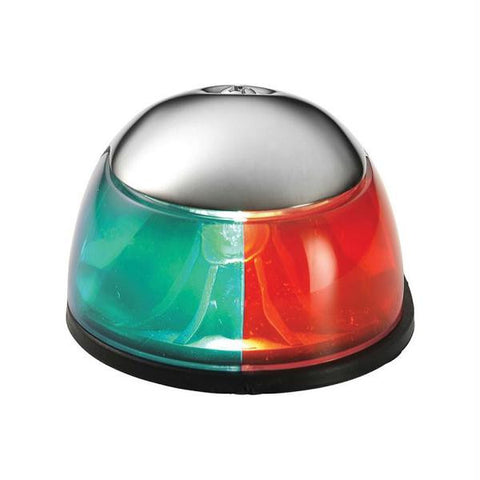 Attwood 2-Mile Deck Mount, Bi-Color Red-Green Combo - 12V - Stainless Steel Housing