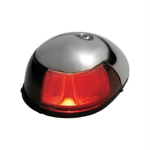 Attwood 2-Mile Deck Mount, Red Sidelight - 12V - Stainless Steel Housing