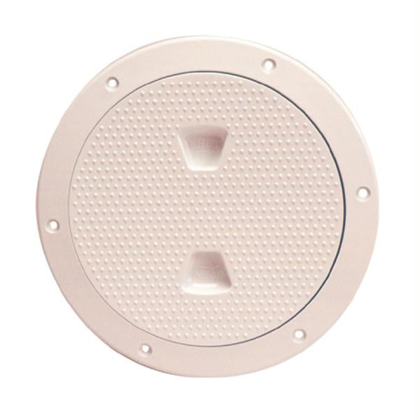 Beckson 6&quot; Non-Skid Screw-Out Deck Plate - Beige