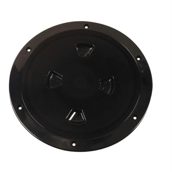 Beckson 8&quot; Smooth Center Screw-Out Deck Plate - Black