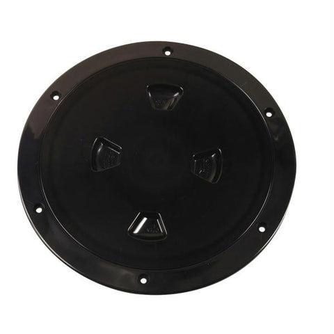 Beckson 8&quot; Smooth Center Screw-Out Deck Plate - Black