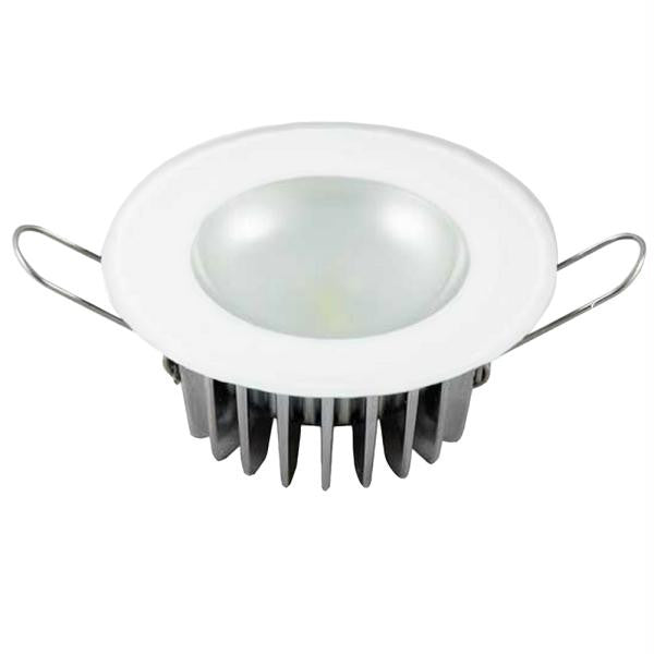 Lumitec Mirage - Flush Mount Down Light - Glass Finish-No Bezel - 4-Color Red-Blue-Purple Non Dimming w-White Dimming