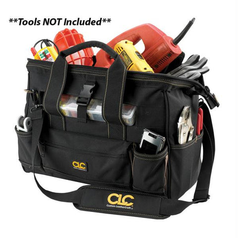 CLC 1534 16&quot; Tool Bag w- Top-Side Plastic Parts Tray