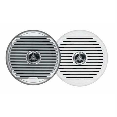 JENSEN  MSX65R 6.5&quot; High Performance Coaxial Speaker - (Pair) White-Silver Grills