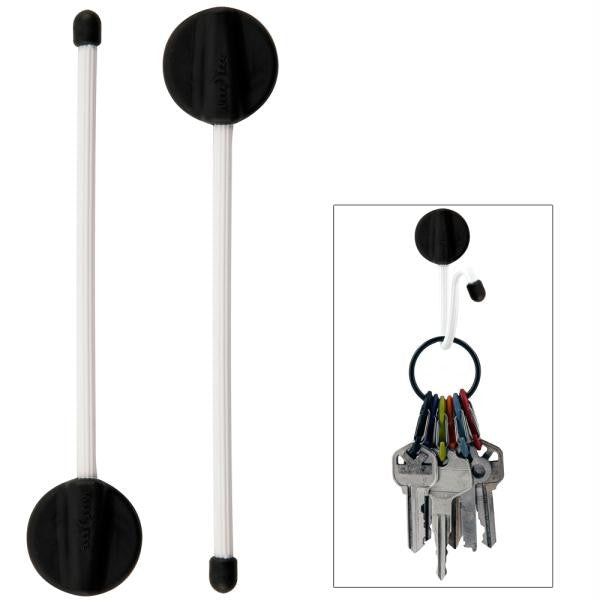 Nite Ize GearTie 4&quot; Mountable Hanging Twist Tie - Black-White 2-Pack