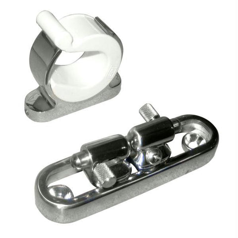 TACO  Stainless Steel Adjustable Reel Hanger Kit w-Rod Tip Holder - Adjusts from 1.875&quot; - 3.875&quot;