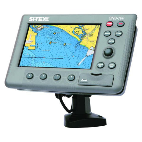 SI-TEX SNS-700EF Chartplotter & Fishfinder Combo w-External GPS Antenna & C-MAP MAX NA-M022 SD Chart
