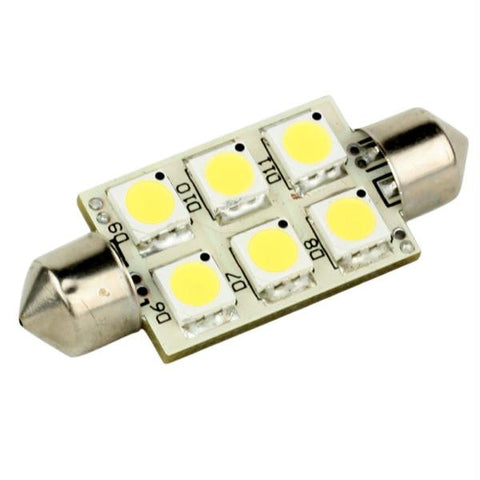 Lunasea Single-Sided 6 LED Festoon - 10-30VDC-1.5W-97 Lumens - Warm White