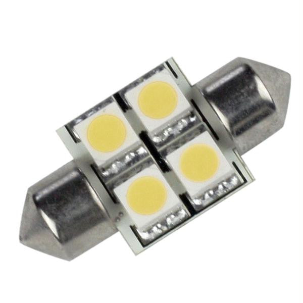 Lunasea Single-Sided 4 LED Festoon - 10-30VDC-0.7W-60 Lumens - Warm White