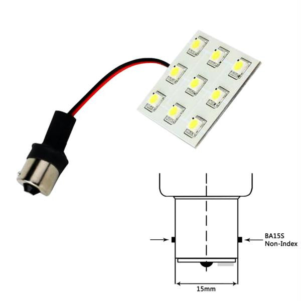 Lunasea Bayonet 9 LED Bulb BA15S - 12VAC or 10-30VDC-2W-149 Lumens - Warm White