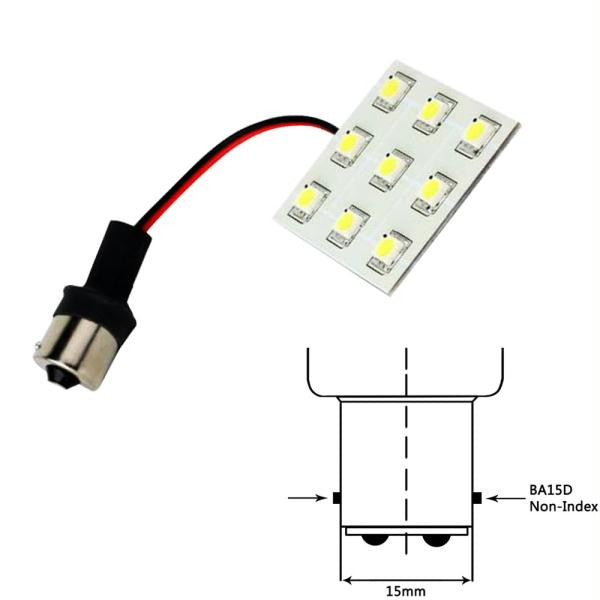 Lunasea Bayonet 9 LED Bulb BA15D - 12VAC or 10-30VDC-2W-149 Lumens - Warm White