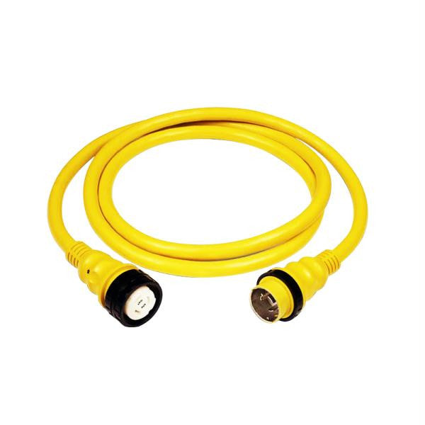 Marinco 50Amp 125-250V Shore Power Cable - 25' - Yellow