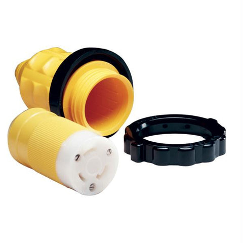 Marinco 305CRCN.VPK 30A Female Connector w-Cover & Rings