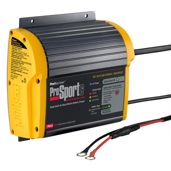 ProMariner ProSport 6 Gen 3 Heavy Duty Recreational Series On-Board Marine Battery Charger - 6 Amp - 1 Bank