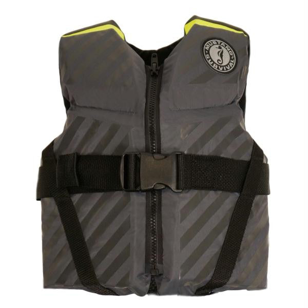 Mustang Lil' Legends 70 Youth Vest - 50-90lbs - Fluorescent Yellow-Green-Gray