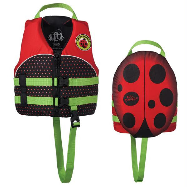 Full Throttle Water Buddies Vest - Child 30-50lbs - Ladybug