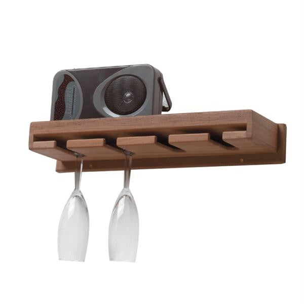 Whitecap Teak Wineglass Rack w-Shelf