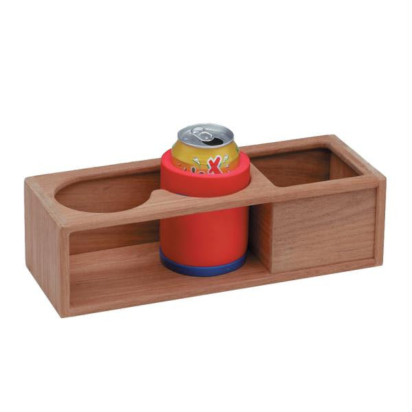 Whitecap Teak Two Insulated Drink-Binocular Rack w-Tray