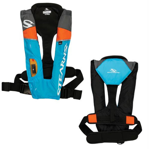 Stearns 1493 A-M - 33g Auto-Manual Inflatable PFD - Blue-Orange-Grey