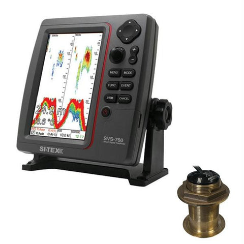 SI-TEX SVS-760 Dual Frequency Sounder 600W Kit w-Bronze 20 Degree Transducer