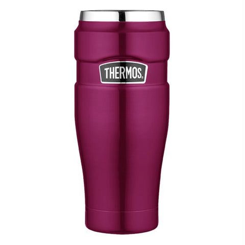 Thermos Stainless King&trade; Vacuum Insulated Travel Tumbler - 16 oz. - Stainless Steel-Raspberry