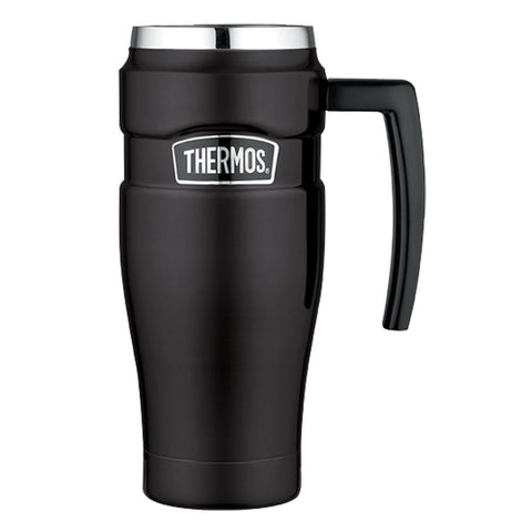 Thermos Stainless King&trade; Vacuum Insulated Travel Mug - 16 oz. - Stainless Steel-Matte Black