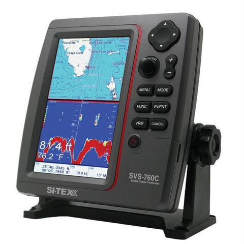 SI-TEX SVS-760C Digital Chartplotter w-Navionics+ Flexible Coverage